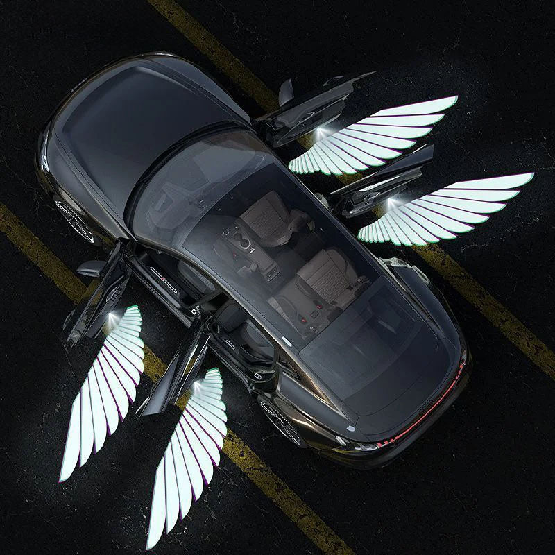 Car Angel Wings LED Lights – Stylish Decorative Brake Tail Light Strip for Car Modification