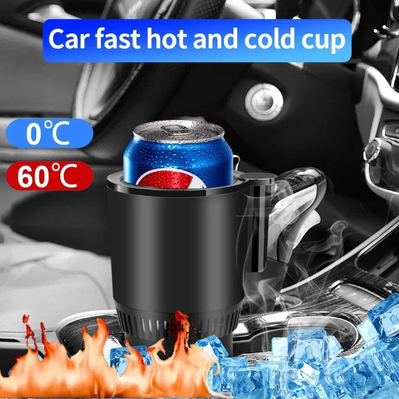 2 In1 Car Heating Cooling Cup 12V Smart Car Cup Holder Digital Temperature Display Drink Cup Mini Car Refrigerator