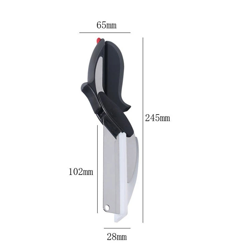Chop Kitchen Scissors with Cutting Board - Vegetable Chopper Kitchen Scissors