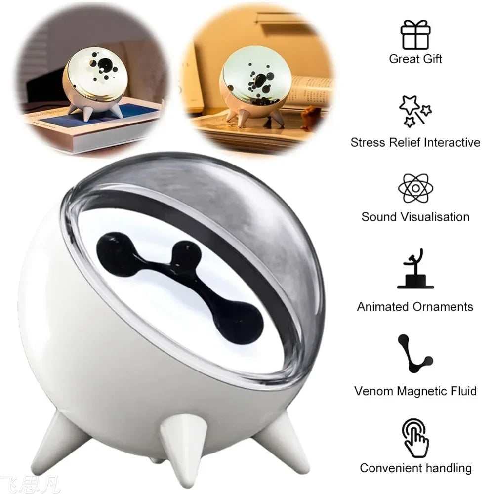Ferrofluid Music Rhythm Speaker Lamp | Sound Reactive Liquid Display, LED Mood Light Bluetooth Speaker