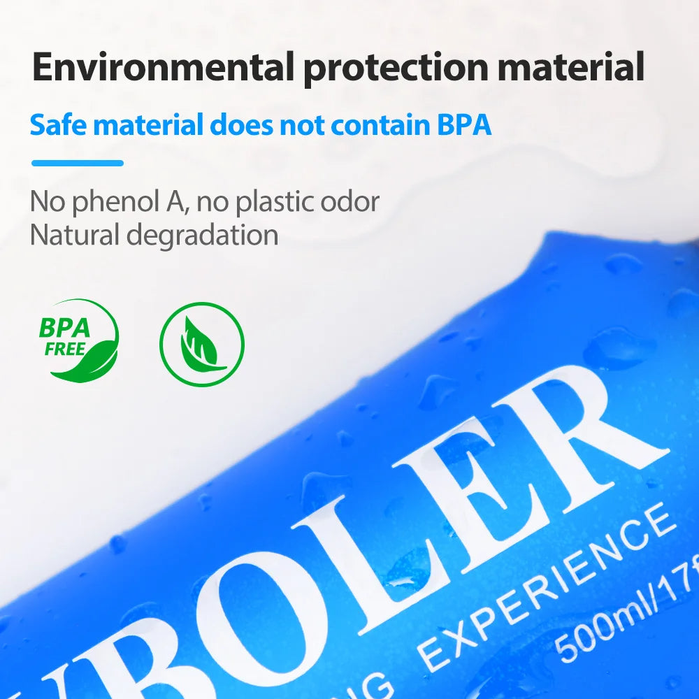 Foldable Water Bottle for Running - Portable Leakproof Sports Hydration Bottle for Gym, Hiking, Travel & Outdoor Use