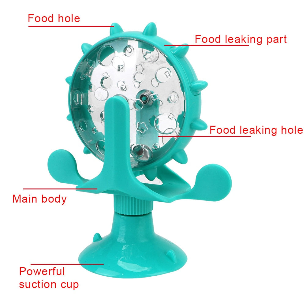 Pet Feeding Interactive Wheel for Dogs & Cats, Slow Feeder, Fun Puzzle Toy for Mental Stimulation