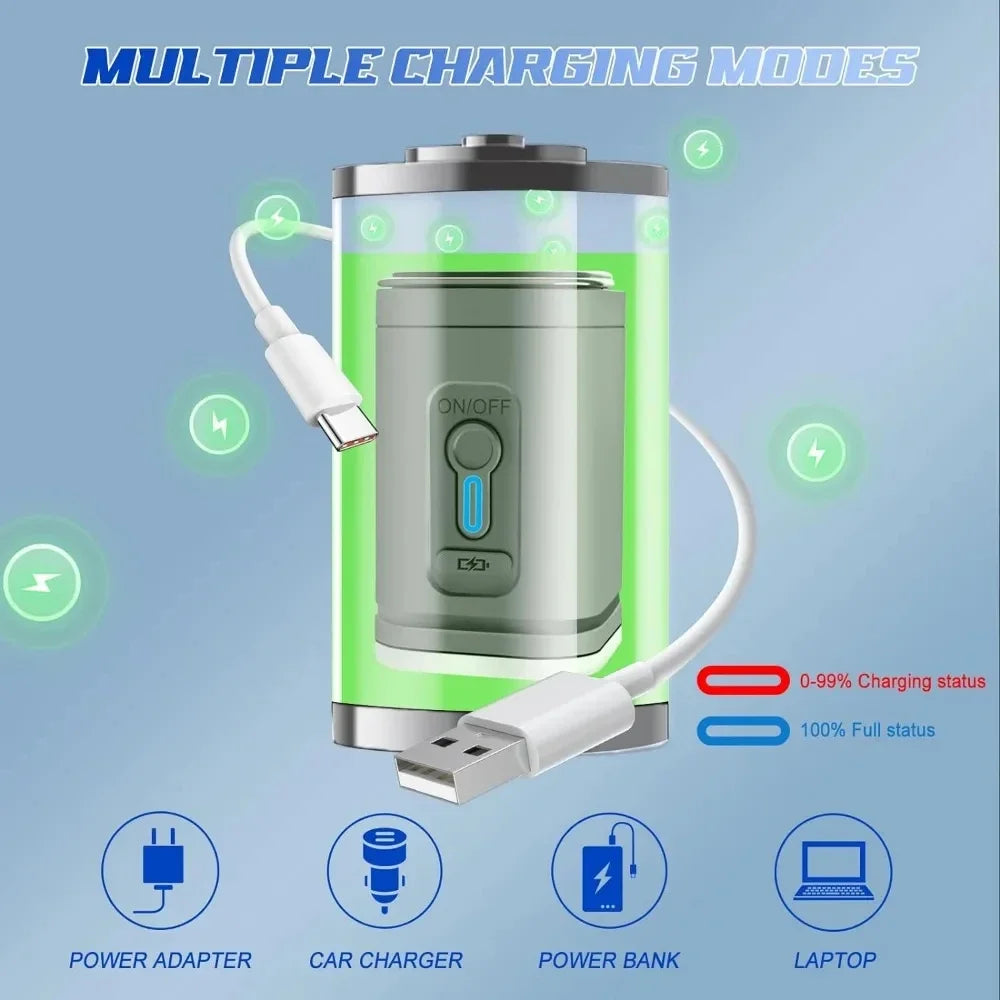 Mini Electric Air Pump Portable USB Rechargeable Inflator for Air Mattress, Pool Floats, Balloons