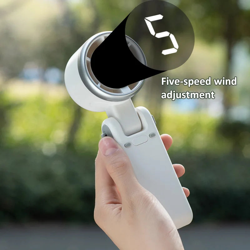 Portable Handheld Turbo Fan – High Power Mini USB Rechargeable Cooling Fan for Travel, Outdoor, Desk & Personal Use