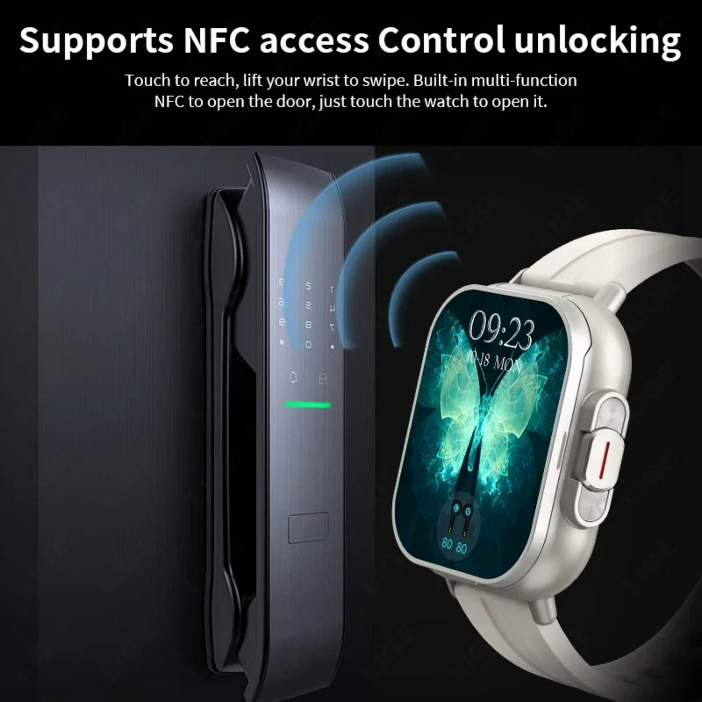 2-in-1 Smartwatch with Wireless Earbuds, Fitness Tracker, Bluetooth, Waterproof, Android iOS