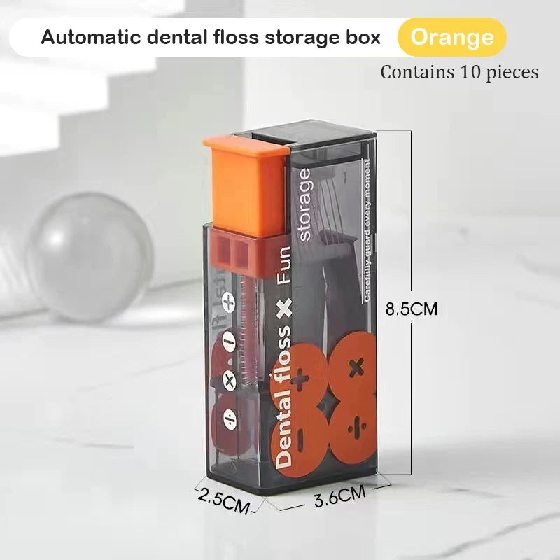 Dental Floss Dispenser – Hygienic, Refillable Floss Holder with Cutter for Home, Travel & Bathroom Use