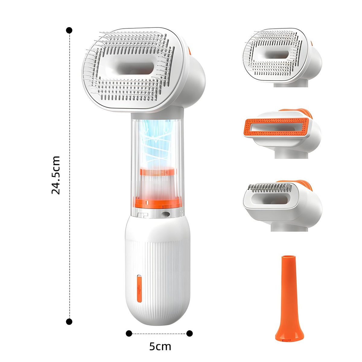 4 in 1 Electric Pet Grooming Brush with Vacuum Suction and Blow Nozzle