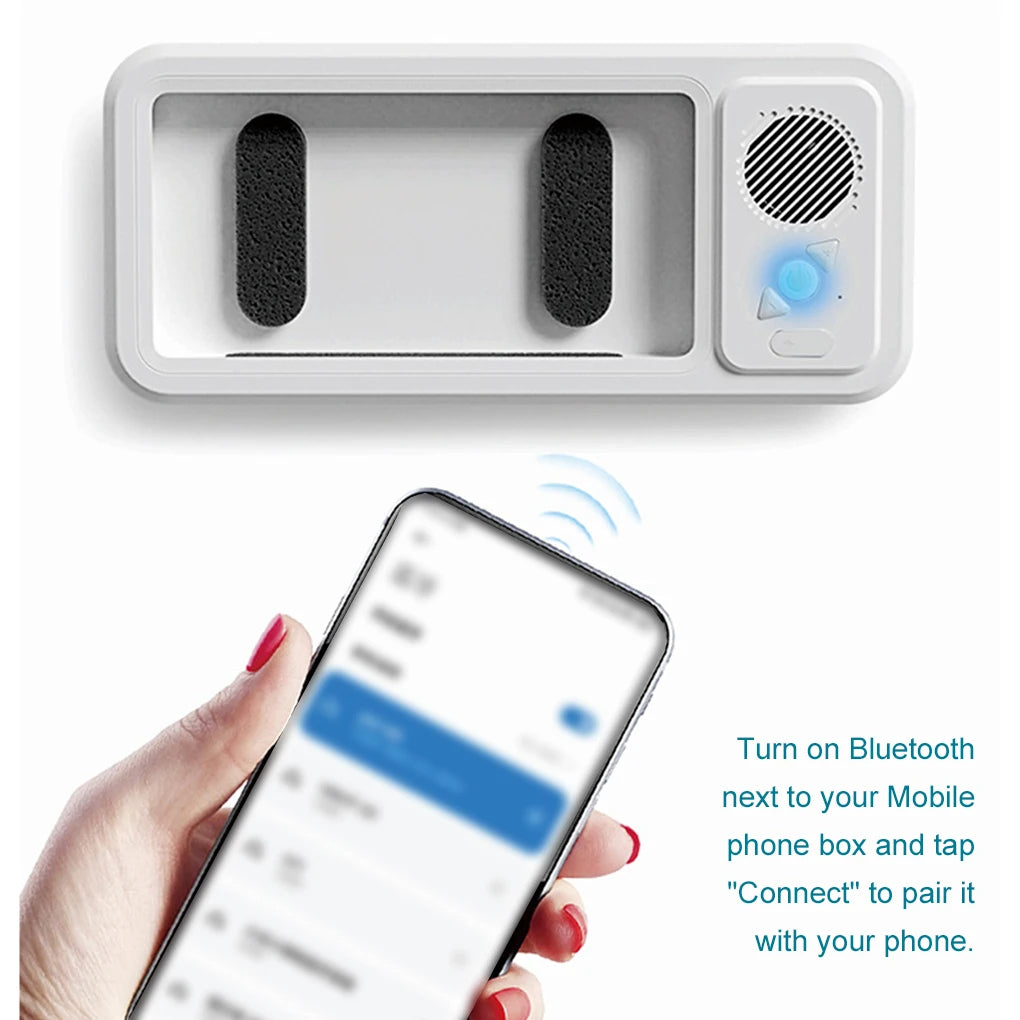 Shower Phone Holder with Speaker – Waterproof Wall Mount Case for Bathroom, Touch Screen & Music