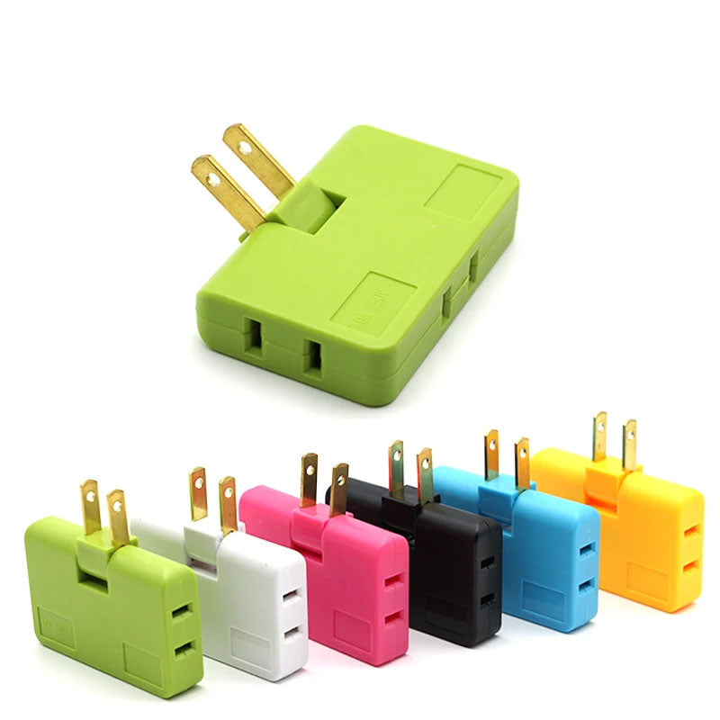 3-in-1 Rotatable Socket Extender – Multi-Outlet Power Strip with Adjustable Angles, Surge Protection, and Space-Saving Design