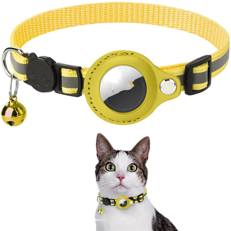Waterproof Reflective Airtag Collar Holder Case for Dogs Cats – Pet Tracker Cover Adjustable Nylon