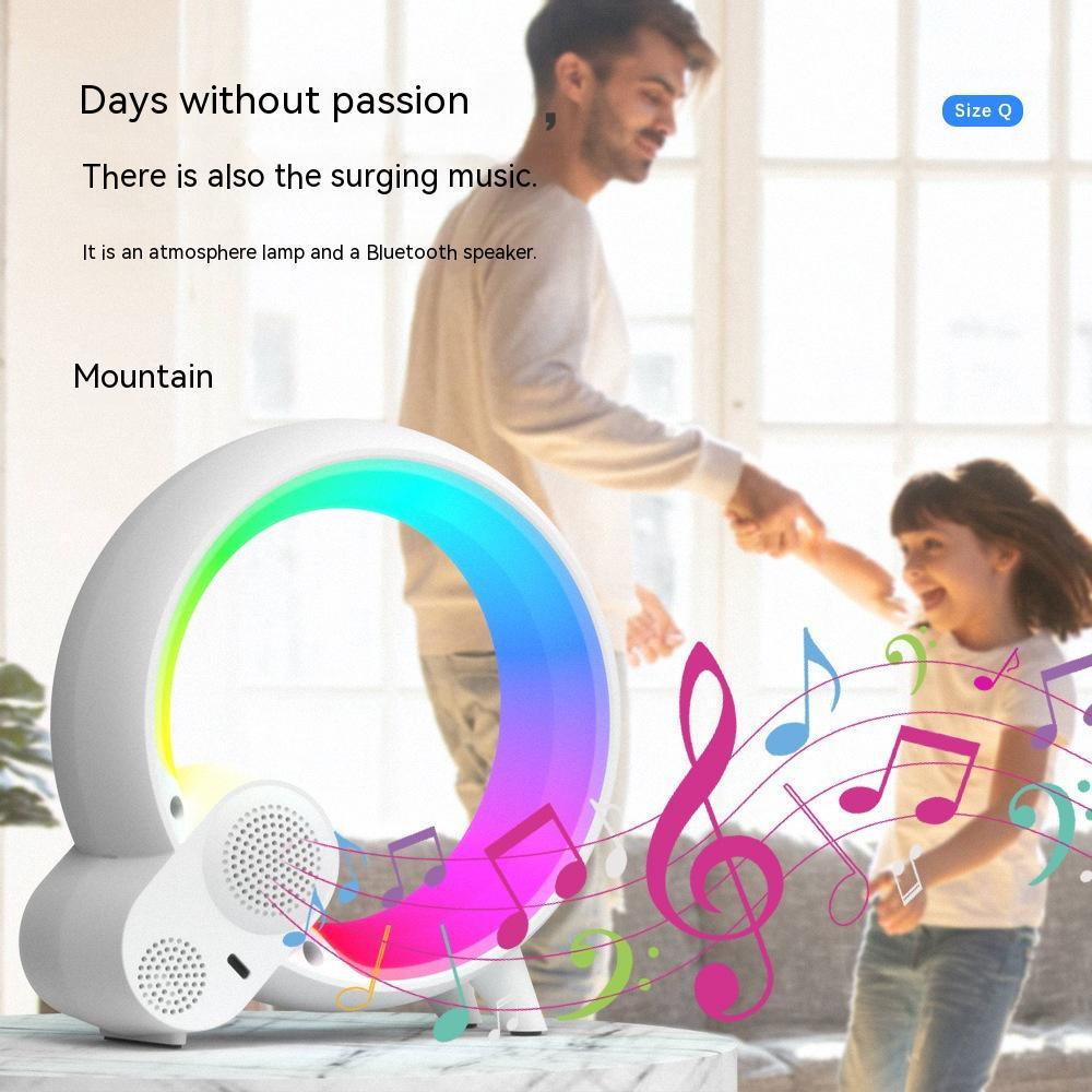Digital Display Alarm Clock Bluetooth Audio Intelligent Wake-up Q Colorful Atmosphere Light
