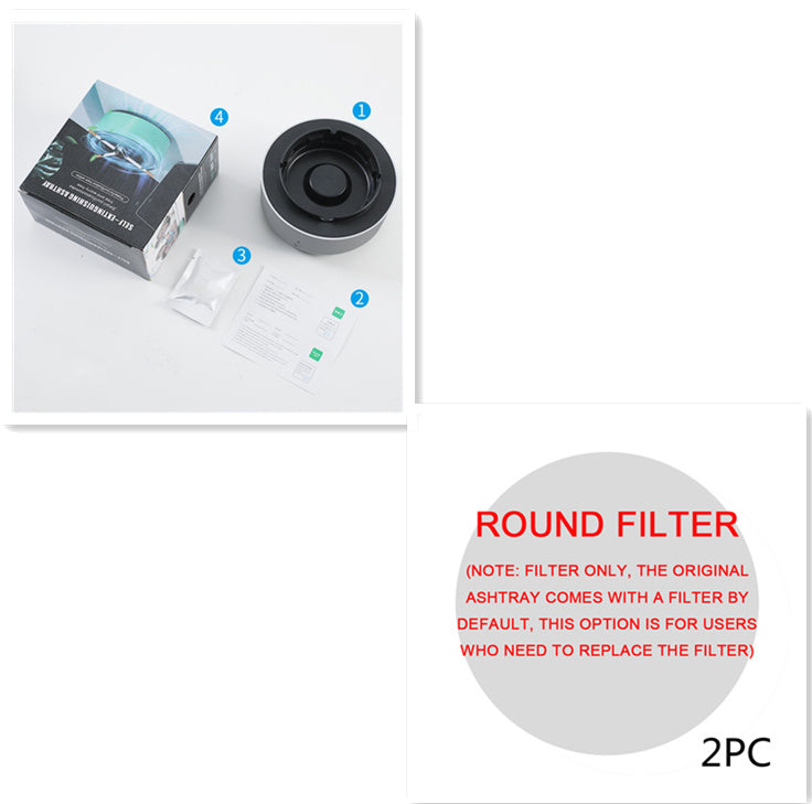 Smoke Removal Air Purifier Ashtray – Portable Anion Automatic Purification Gadget for Car and Home Use