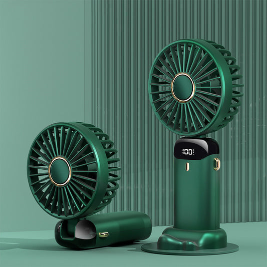 USB Rechargeable Mini Portable Fan -  Handheld Electric Fan Foldable Neck Hanging Outdoor Fan
