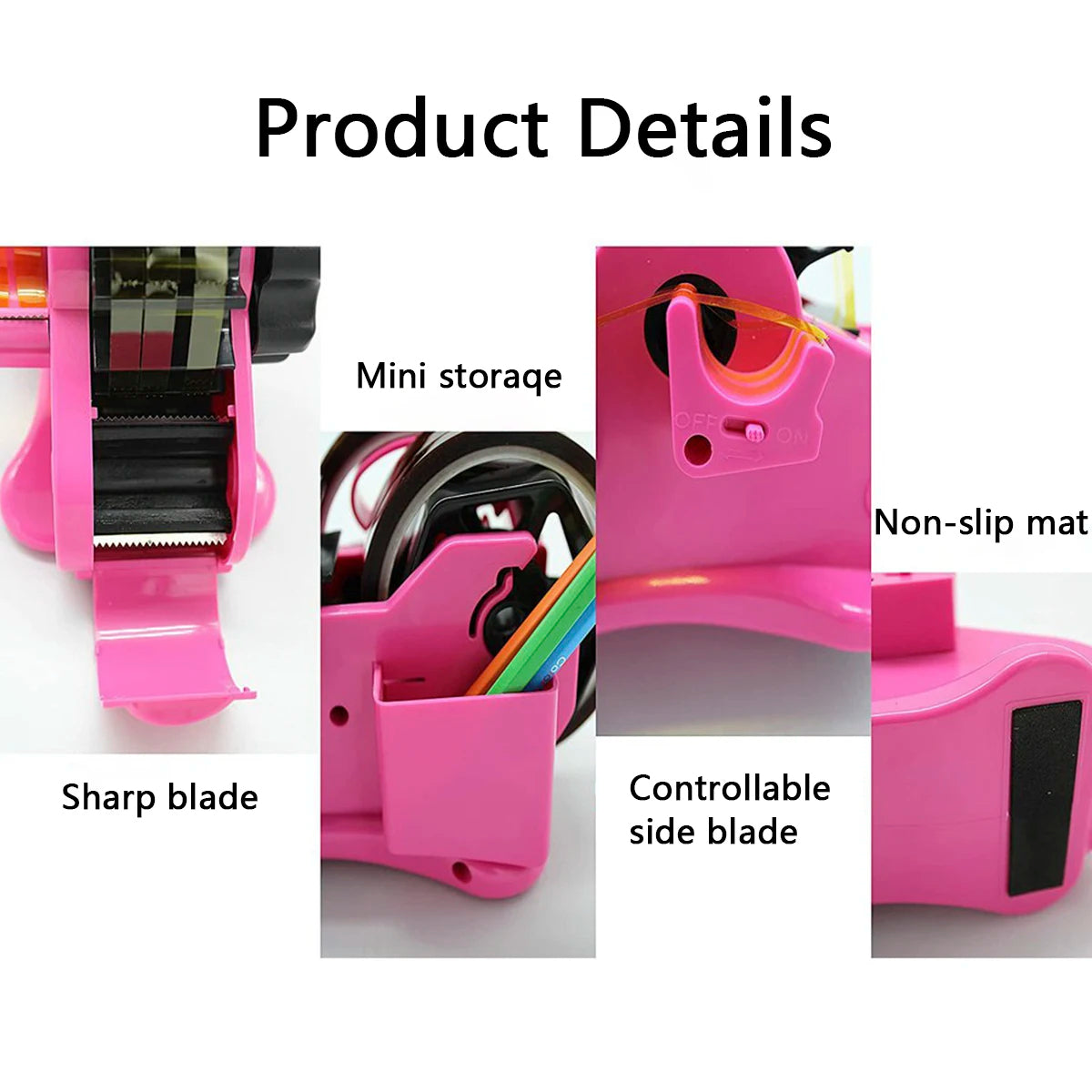 Semi-Automatic Tape Dispenser for Office | Quick Cut, Easy Use, Adjustable Tape Roll Cutter