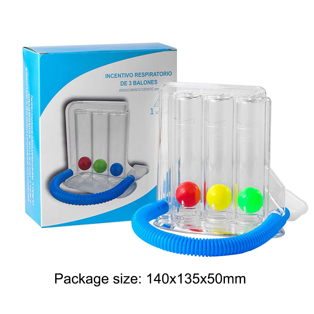 3-Ball Lung Capacity Exerciser – Deep Breathing Respiratory Trainer for Lung Health & Recovery