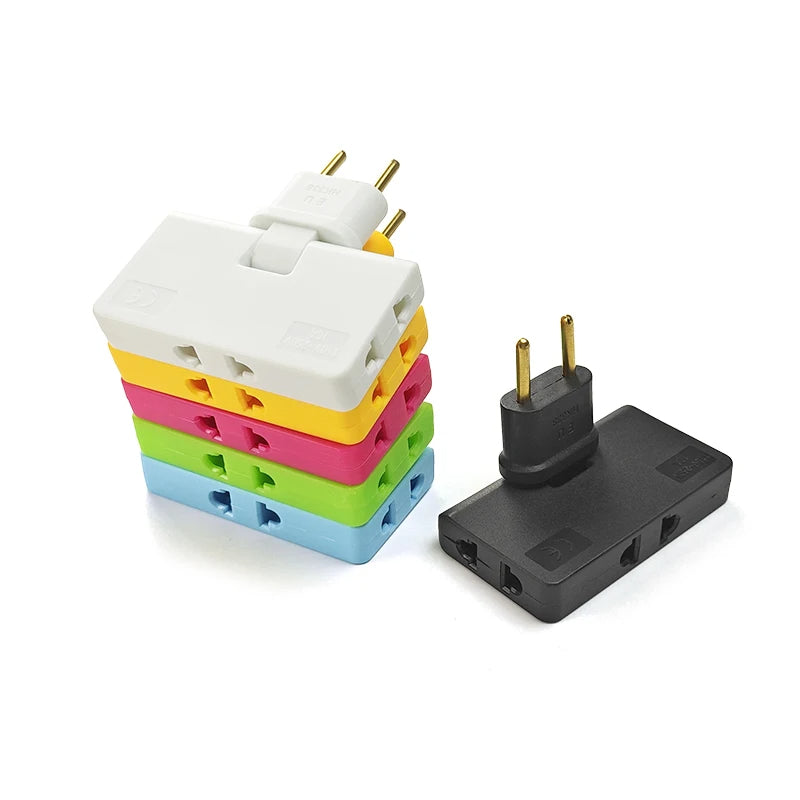 3-in-1 Rotatable Socket Extender – Multi-Outlet Power Strip with Adjustable Angles, Surge Protection, and Space-Saving Design