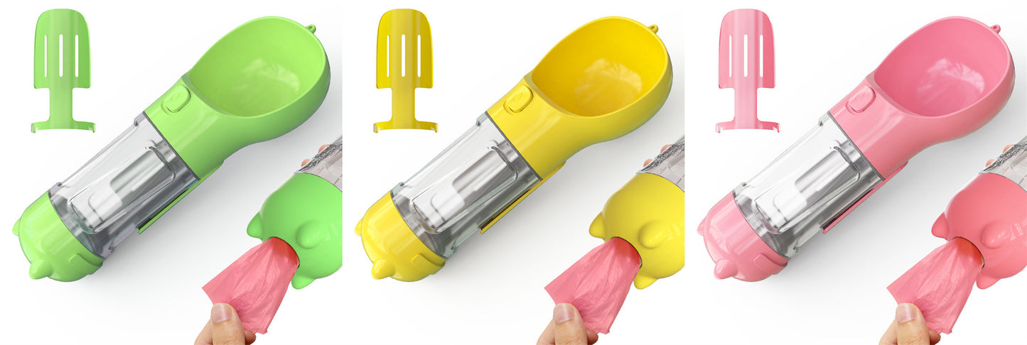 Pet Water Bottle with Bowl - Pet feeder bowl