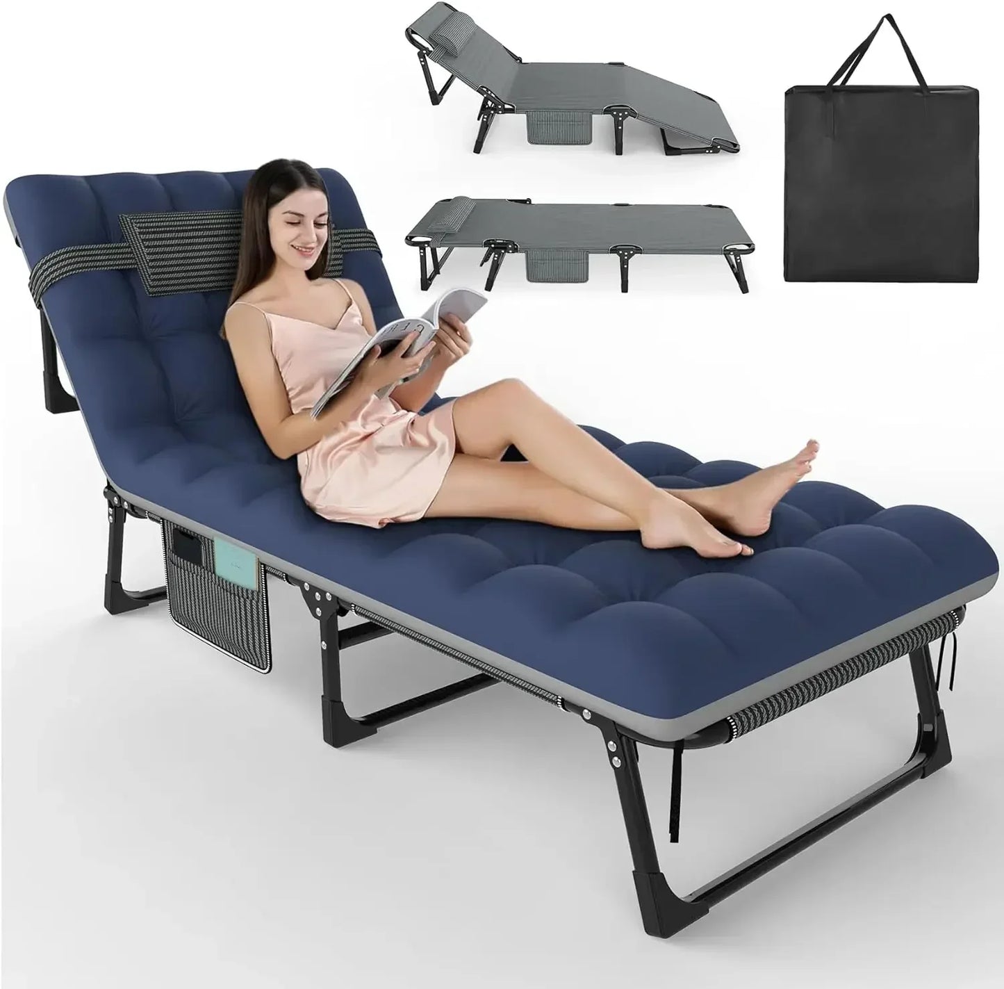 3 in 1 Folding Camping Bed - Indoor and Outdoor Relaxation Bed