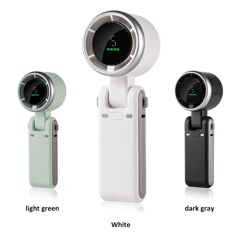 Portable Handheld Turbo Fan – High Power Mini USB Rechargeable Cooling Fan for Travel, Outdoor, Desk & Personal Use