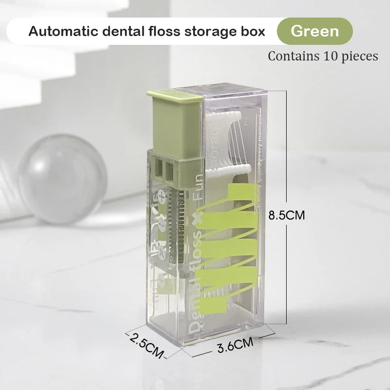 Dental Floss Dispenser – Hygienic, Refillable Floss Holder with Cutter for Home, Travel & Bathroom Use