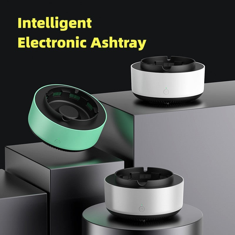 Smoke Removal Air Purifier Ashtray – Portable Anion Automatic Purification Gadget for Car and Home Use