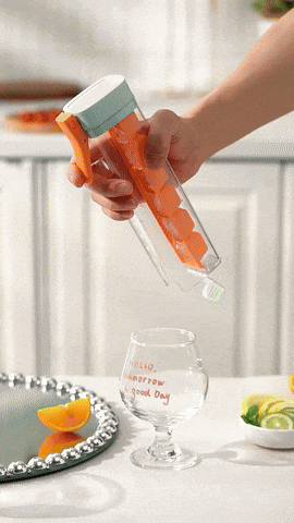 Ice Cube Maker Handle Tray Ice Cube Mold Whiskey Cocktail Drink Ice Box