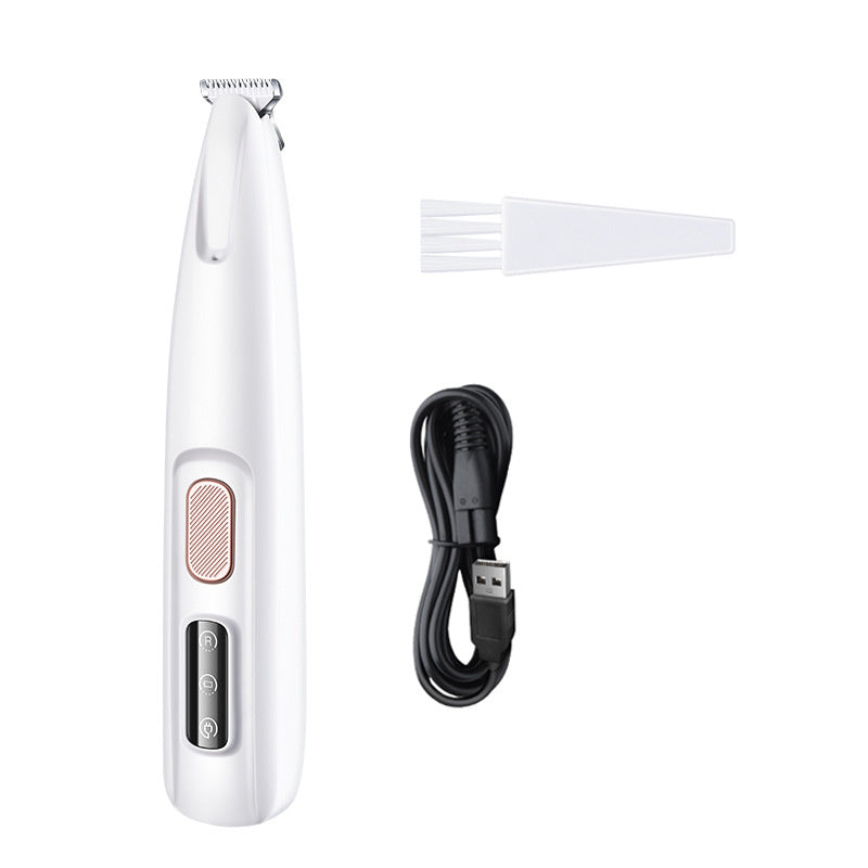 Waterproof Dog Paw Trimmer with LED Light – Pet Hair Clippers for Grooming & Widen Blade Design
