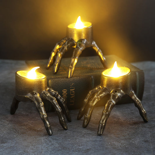 Halloween Candle Skull Hand Lantern Atmosphere Decoration Props Skull Foot Night Lantern