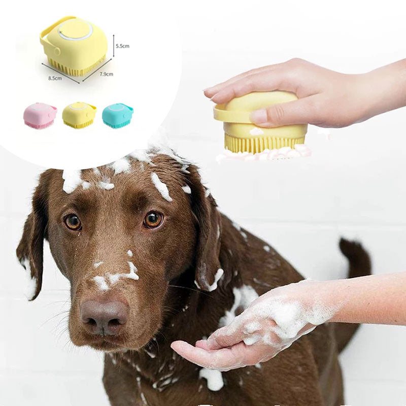 Silicone Dog Bath Brush - Silicone Dog Brush for Bathing - Pet Accessories