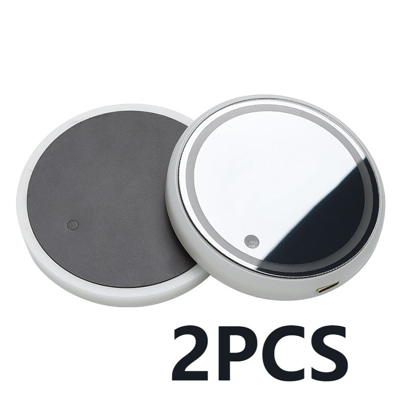 Colorful Cup Holder LED Light-up Coaster Solar & USB Charging Non-slip Coaster Ambient Light