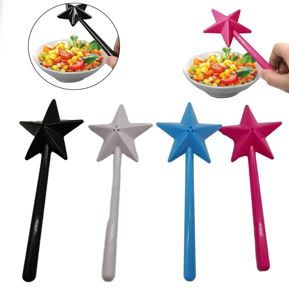 Portable Salt Pepper Shakers Refillable Magical Star Wand Spice Dispenser Seasoning Shaker Set