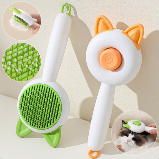 Pet Dog Brush Cat Comb Self Cleaning - Best Comb for cat and dog - Pet Hair Remover Brush