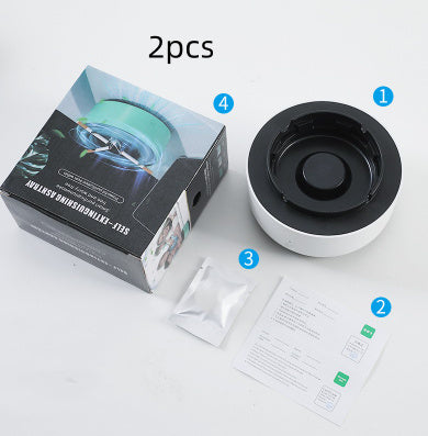 Smoke Removal Air Purifier Ashtray – Portable Anion Automatic Purification Gadget for Car and Home Use