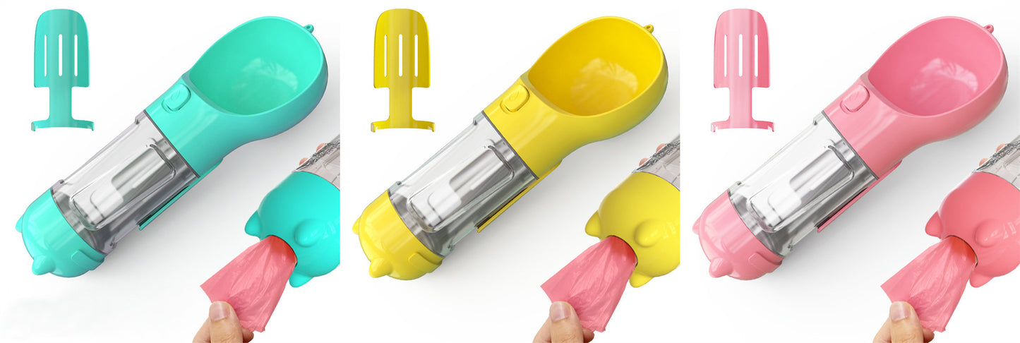 Pet Water Bottle with Bowl - Pet feeder bowl