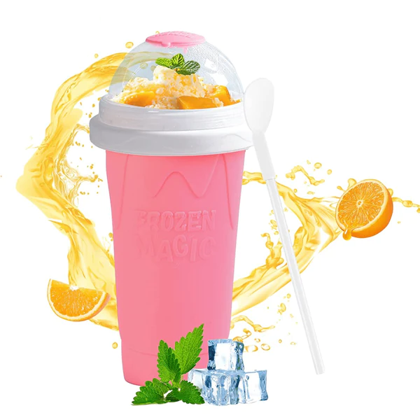 Slushy Maker-Single Serving Frozen Treat Cup for Easy to Make Homemade Slushes, Milkshakes, Smoothies, Cocktails