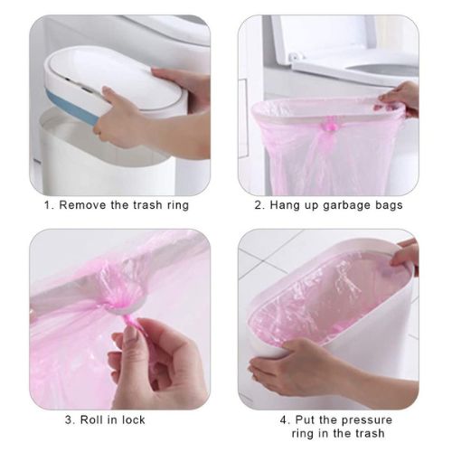 Automatic Garbage Bin with Self-Sealing and Self-Changing, Motion Sense Activated Trashcan Smart Trash Bin
