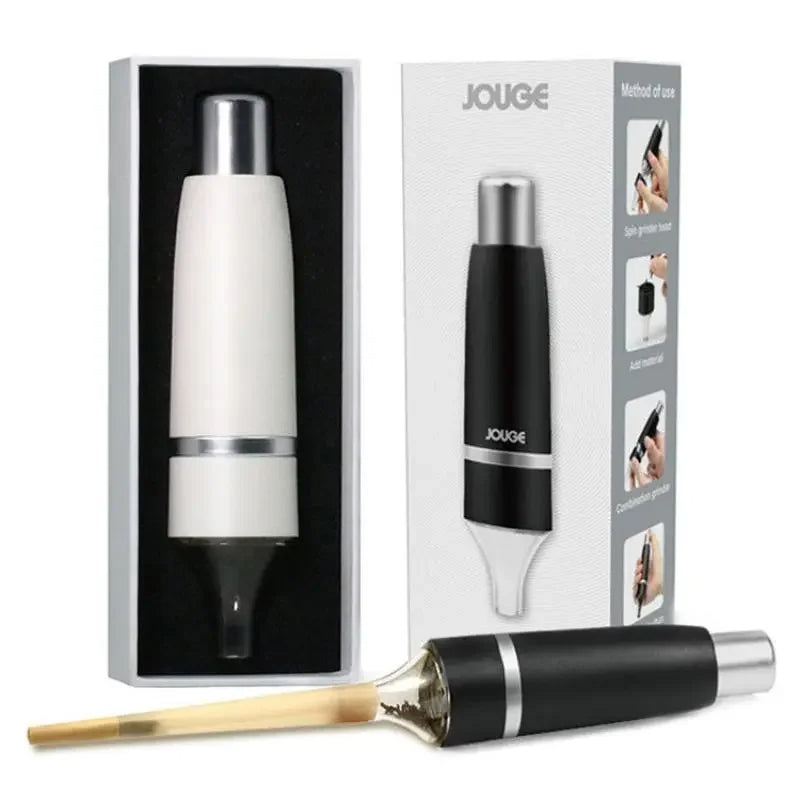 Press Spice Grinder Grind Gourmet Salt and Pepper Grinder Set, Original Pump & Grind Peppermill are Refillable, Modern Thumb Press