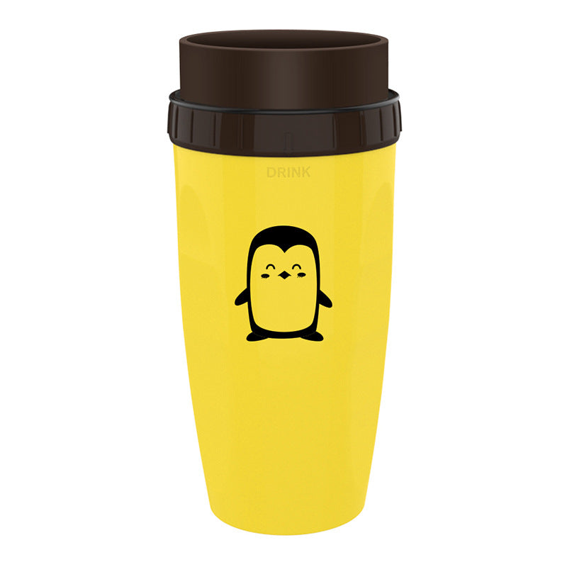 Coffee Straw Twistable Cup, Travel mug double silicone seals ensure a leak-proof
