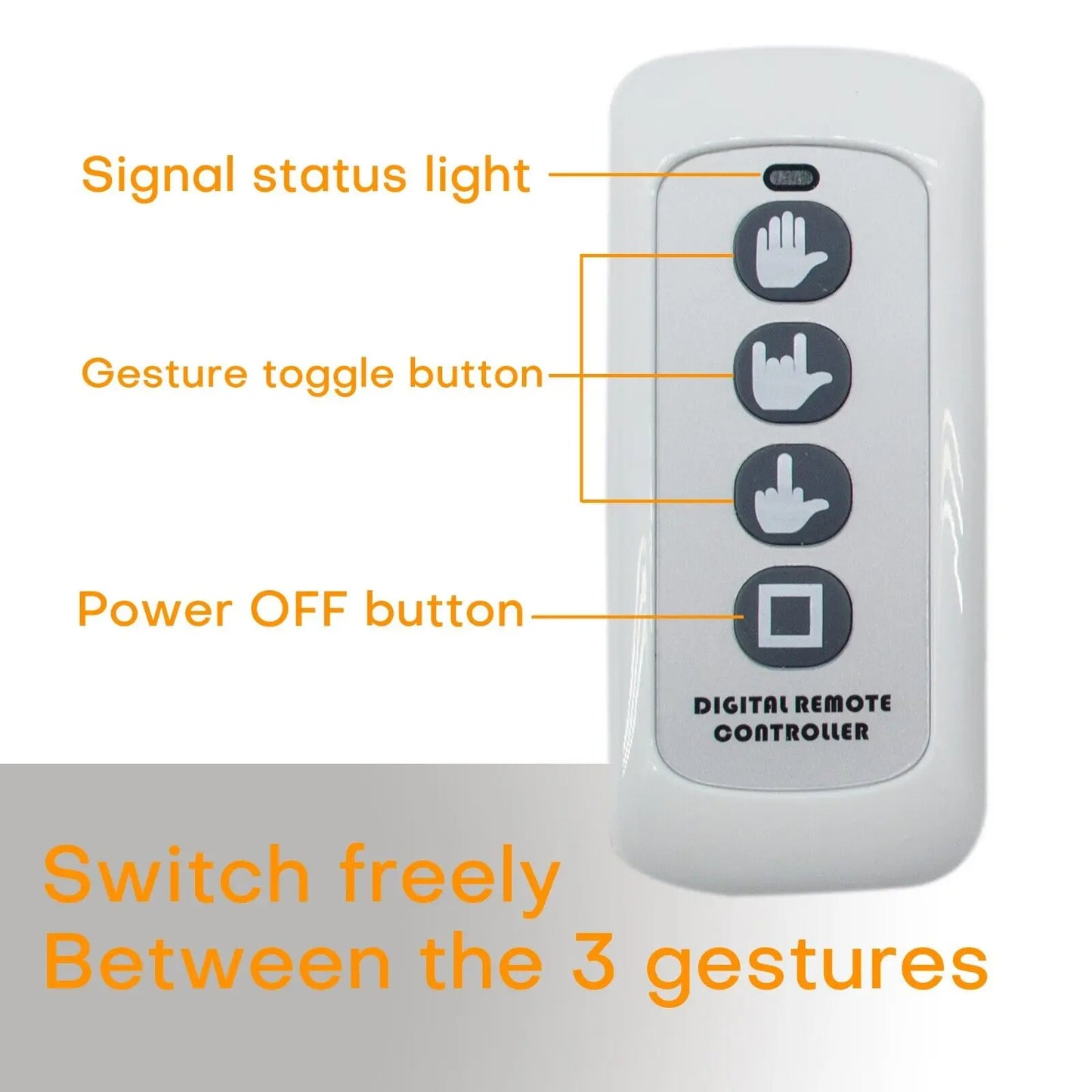 Hand LED Illuminated Gesture Light Car Finger Light with Remote Finger Thumb Up Down Lights Hand Lamp for Nighttime Driving Automotive Led Light