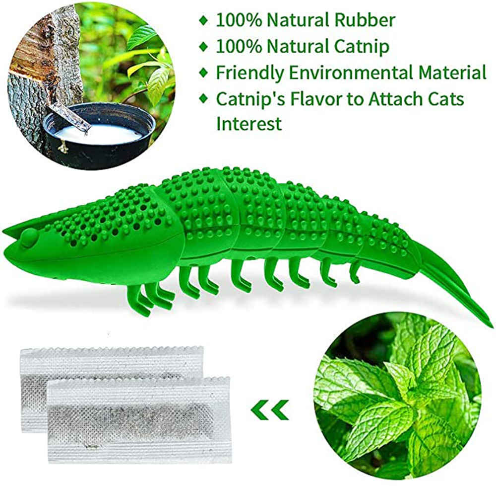 Pet Cat Toothbrush Catnip Toy, Silicone Easy to Clean Soft Durable Cat Toy Bite Resistant Fish Shape