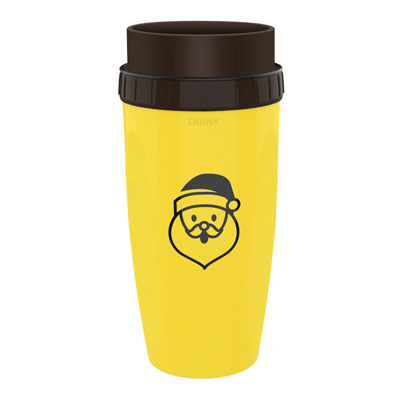 Coffee Straw Twistable Cup, Travel mug double silicone seals ensure a leak-proof