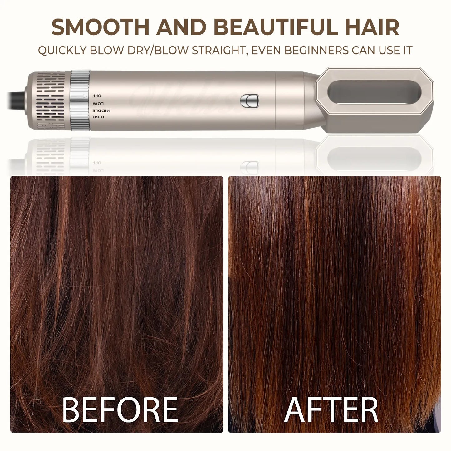 6 in 1 hair dryer brush - hair dryer and volumizer - all-in-one hair dryer and styler