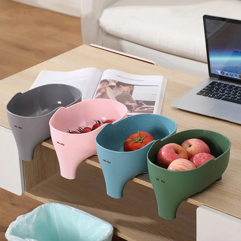 2x Elephant Sink Drainer Basket Cute Animal Kitchen Colander Strainer Drain Basket Multifunctional Dish Drainer