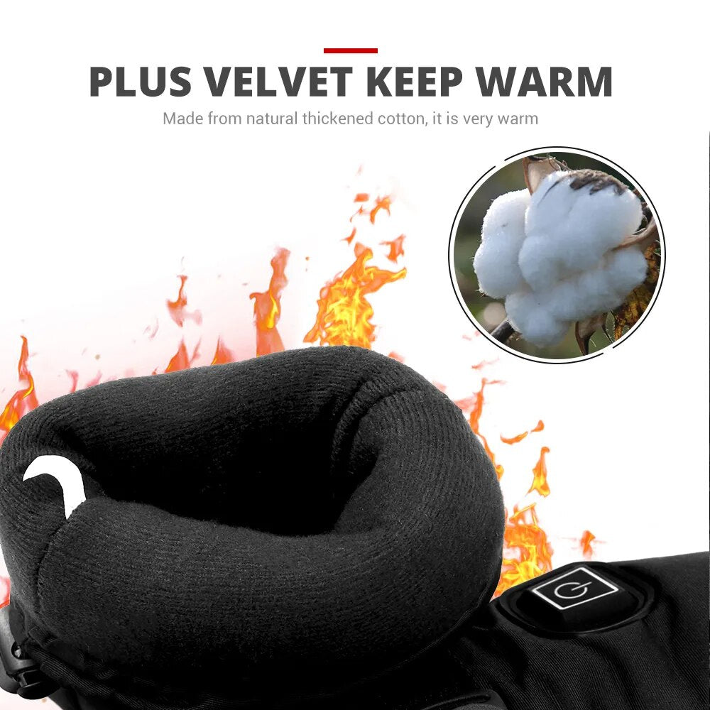 Heated Gloves for Men Women Rechargeable with 3000mAh Battery, Touch Screen Thin Heating Gloves, Soft Winter Electric Gloves
