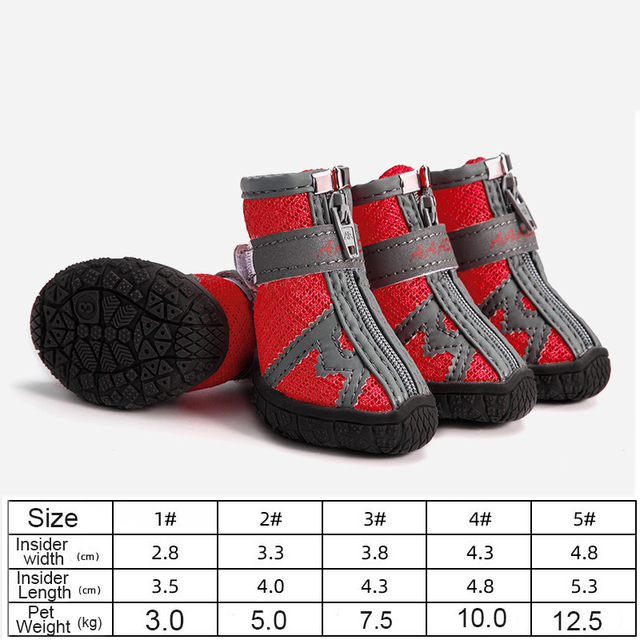 Dog Shoes for Hot Weather Breathable Dog Boots for Hot Pavement Dog Summer Shoes Non-Slip Pet Paw Protector