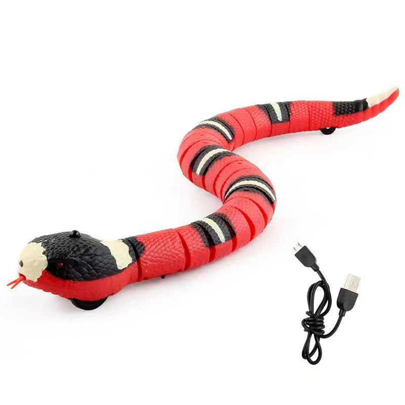 Smart Sensing Snake Cat Toys Electronic Interactive Toys for Cats USB Charging Cat Accessories