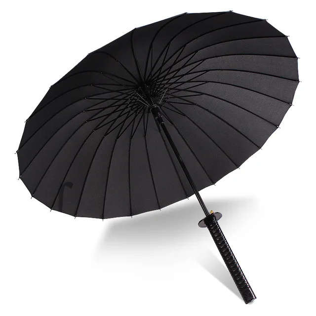 Samurai Umbrella Sword Handle Sun Rain Compact Folding Umbrella