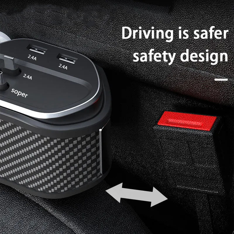 Car Seat Gap Filler Premium PU Full Leather Seat Console Organizer, Car Pocket Organizer, Car Interior Accessories