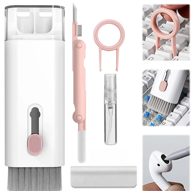 7 in 1 Cleaner Portable Multifunctional Cleaning Tool 7 in 1 Cleaner Kit for Headphones Keyboard Earbuds Computer