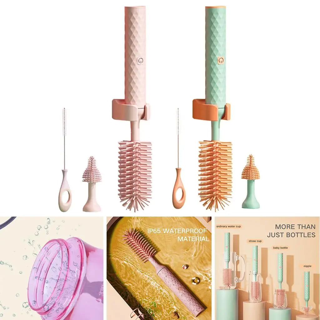 Electric Bottle Cleaner Brush for Bottles Electric Bottle Brush Cleaner Automatic Bottle Cleaner Baby Bottle Nipples Straw